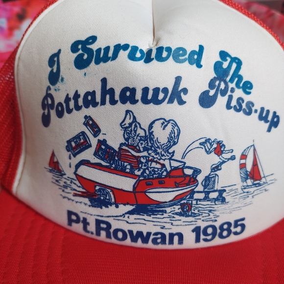 1985 Pottahawk Pt.Rowan Foam Trucker Vintage - Picture 2 of 9